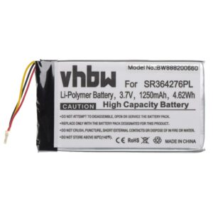 Bateria GPS vhbw para Becker SR364276 - 1250mAh, 3.7V