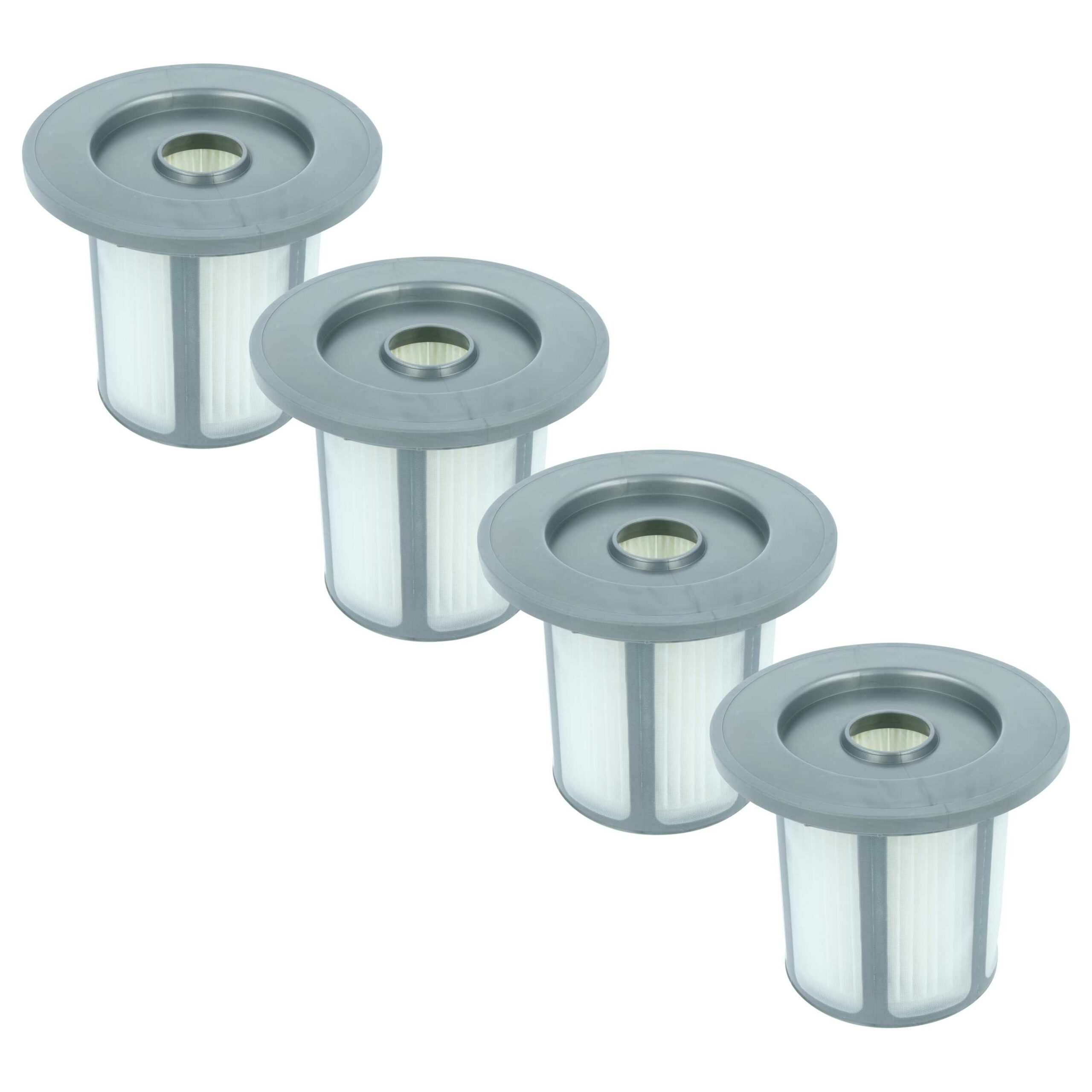 Conjunto de 4 Filtros de Substituição vhbw para Aspirador Bosch 12033215 - Branco / Cinzento