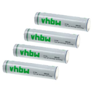 Baterias vhbw AAA Micro Li-Ion 280 mAh 1.5 V (4x)