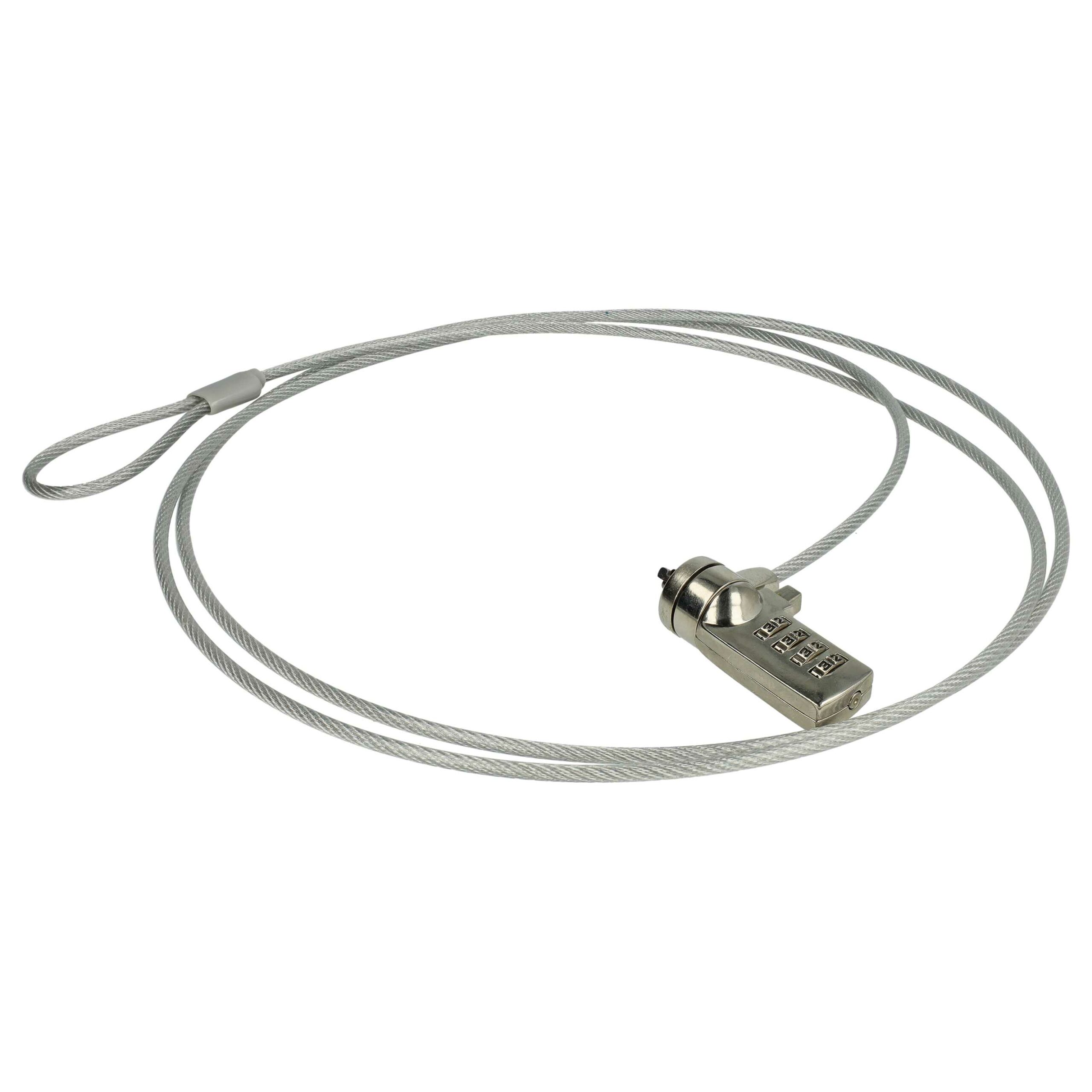 Cadeado de Segurança Kensington vhbw para Portátil e Notebook - com Código, 1,8 m - Image 2