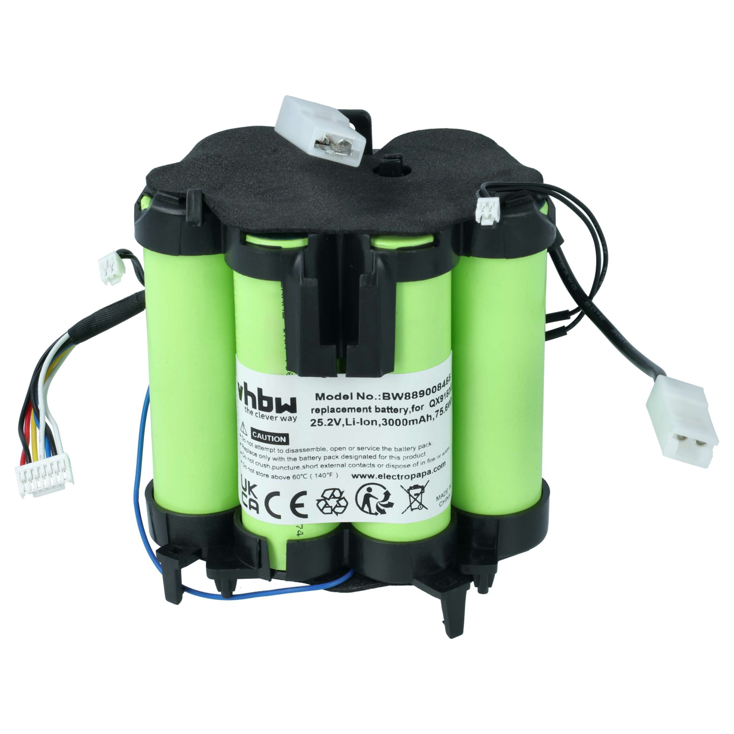 Bateria vhbw para aspirador AEG PQ91, QX9 (3000mAh, 25.2V, Li-Ion) - Image 3