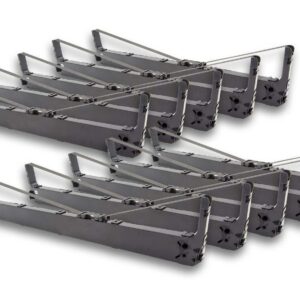 10x Fita de Tinta vhbw para Panasonic KX-P170 (Impressora de Matriz de Pontos / Recibos) - Preto