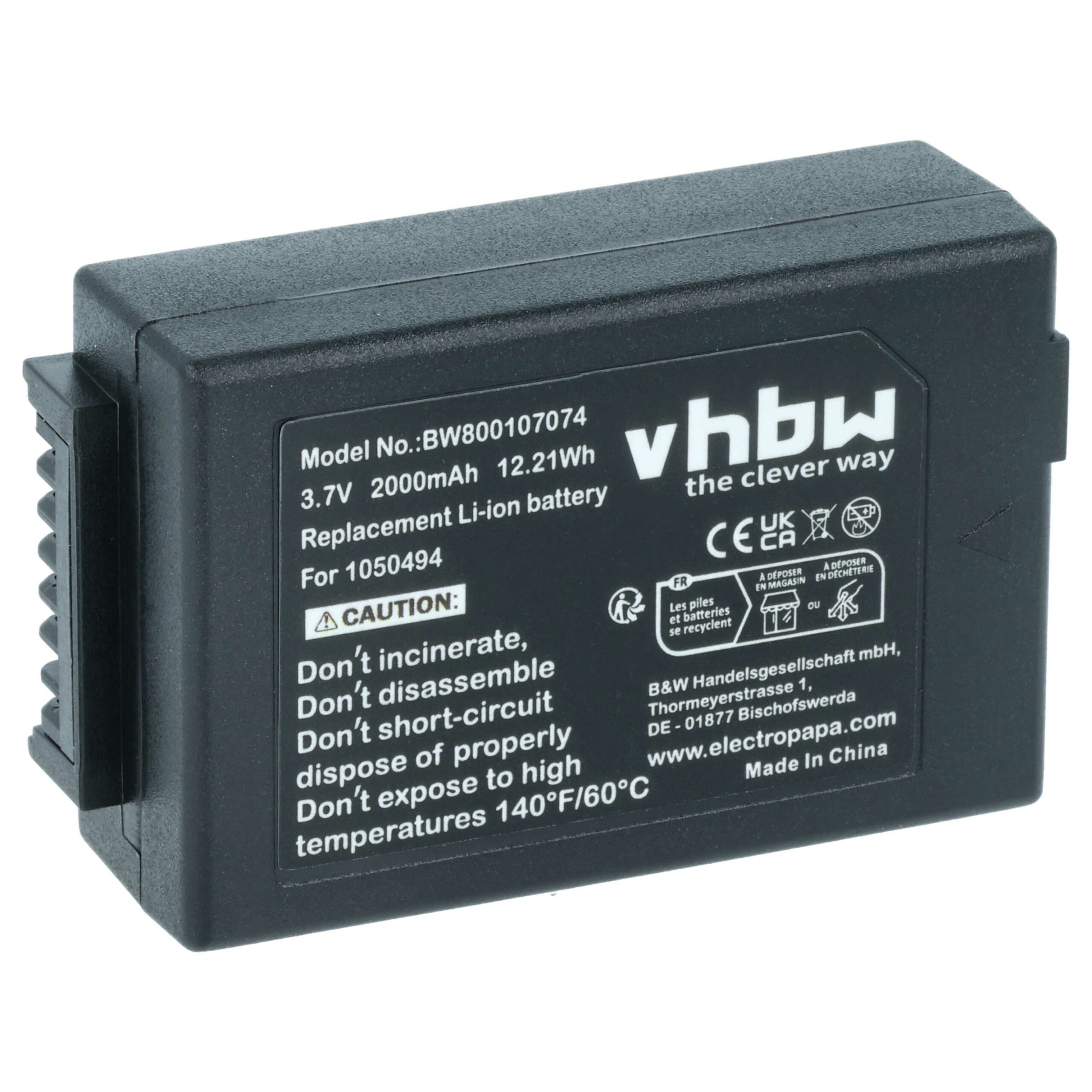 Bateria vhbw para Colector de Dados Psion WA3006 2000mAh 3.7V