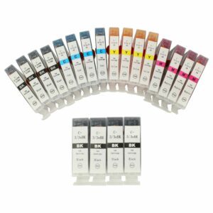 Conjunto de 20x Tinteiros vhbw para Canon IP3000, i550, i560 - Preto / Cores