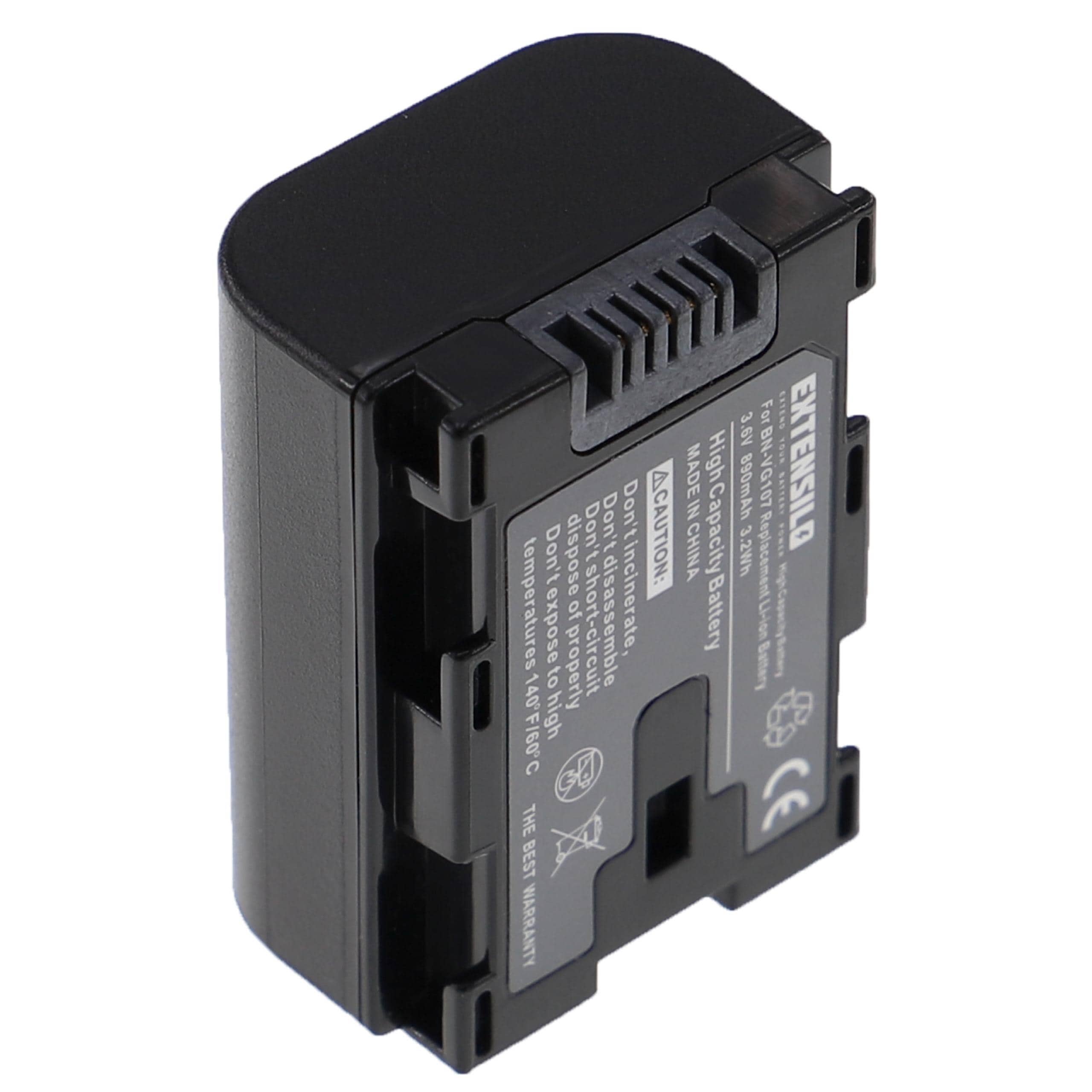 Bateria Extensilo para câmara JVC BN-VG107E, BN-VG108E - 890mAh, 3.6V - Image 3