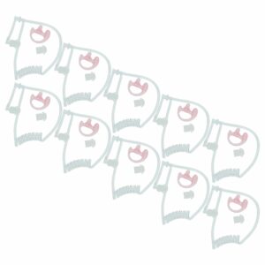 10x Tubo Acústico Espiral para Headset vhbw com 20x Tampões e 10x Almofadas M - Transparente
