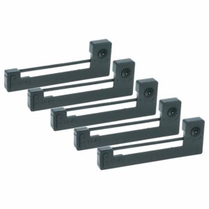 5x Fita de Tinta vhbw para TEC Dot Matrix / Impressora de Recibos - Preto