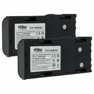 Bateria vhbw 1500 mAh 7.5 V NiMH para Rádio Motorola CP250, GP300 + Clip (2x)