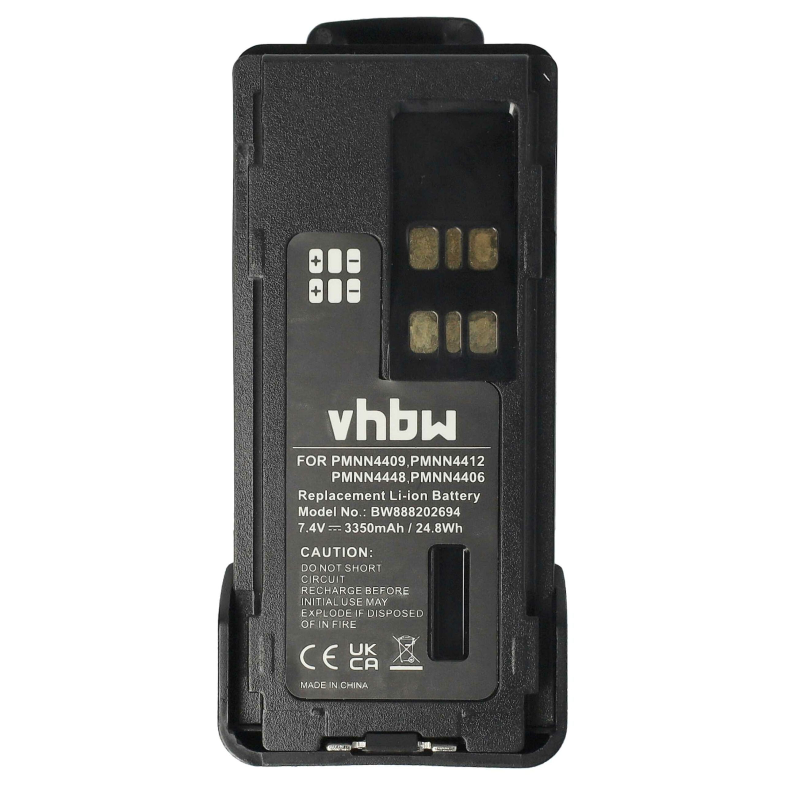 Pack 10x Baterias vhbw Li-Ion 3350 mAh 7.4 V para Rádios Motorola PMNN4409 - Image 3