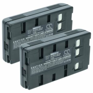 Pack de 2 Baterias vhbw para Câmara de Vídeo JVC BN-V22U, BN-V20 2000 mAh 6 V NiMH