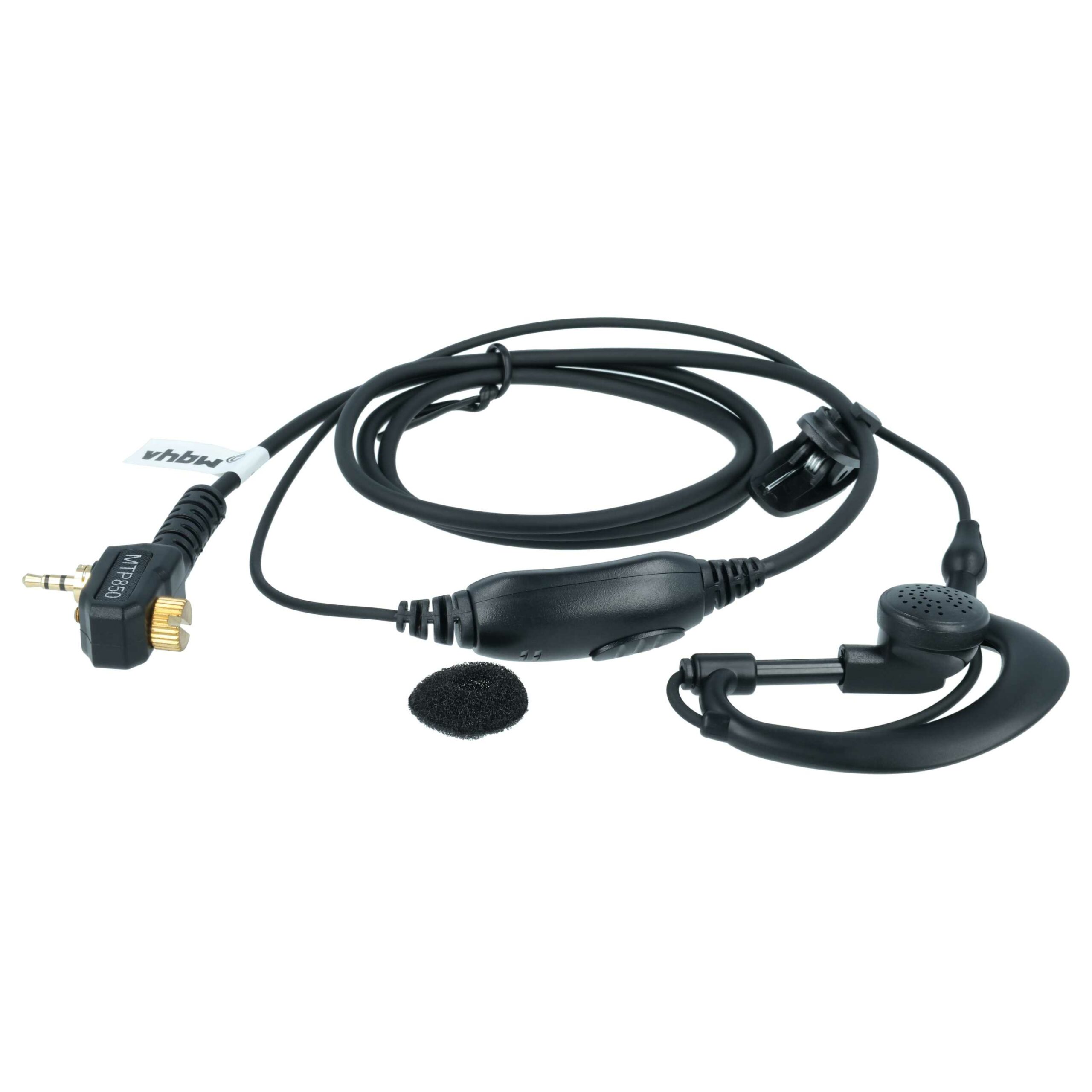 vhbw Auricular de segurança 10x para rádios Motorola CEP400, MTH600, MTH650, MTH800, MTH850 e MTP850, com botão de chamada e mola de fixação - Image 2