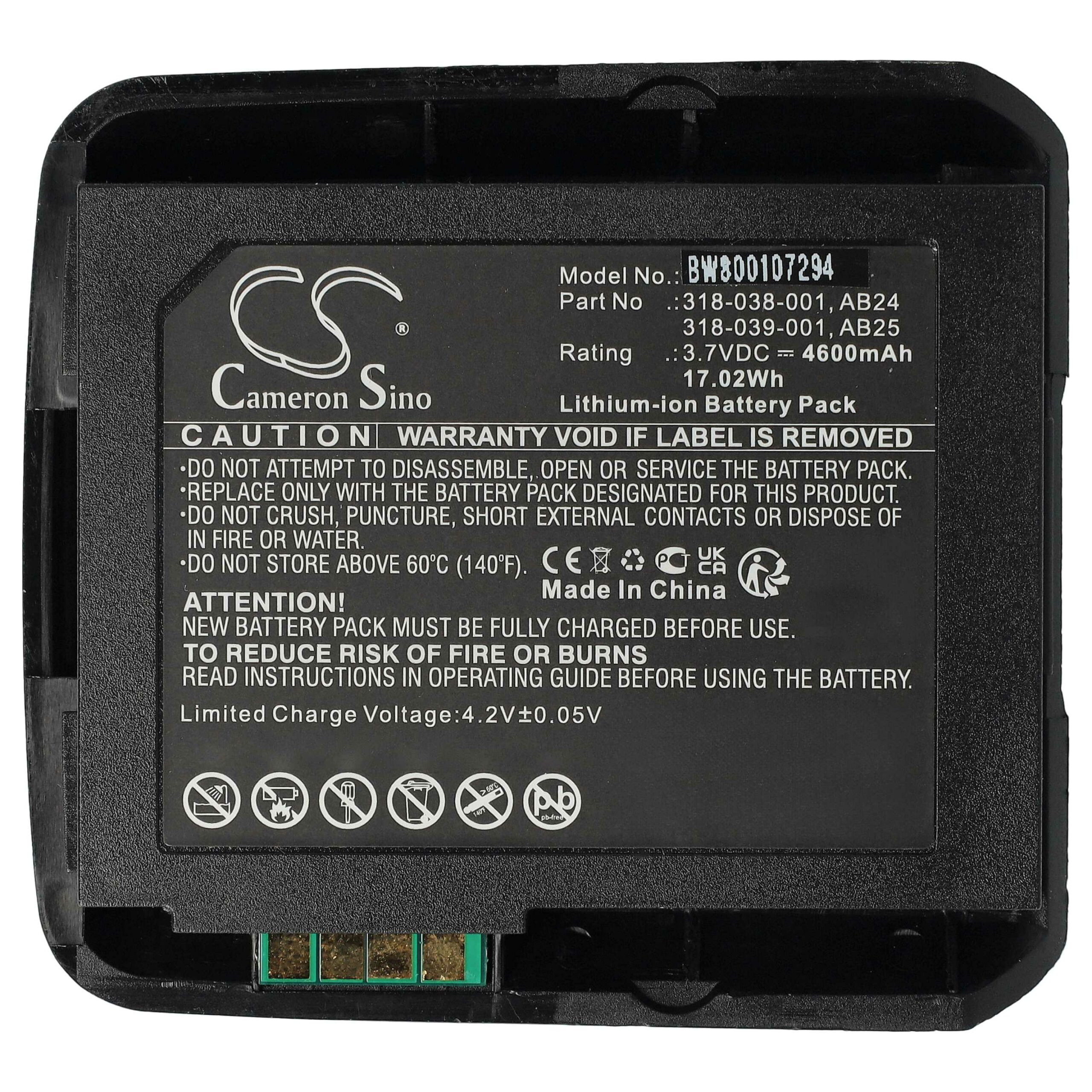 Bateria vhbw para Intermec CN50, CN51 Barcode Scanner - 4600 mAh 3.7 V - Image 3