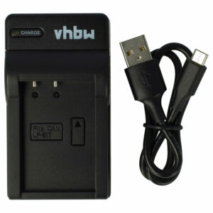 Carregador USB-C vhbw + Cabo para Baterias Canon LC-E17, Saramonic (0.5 A)