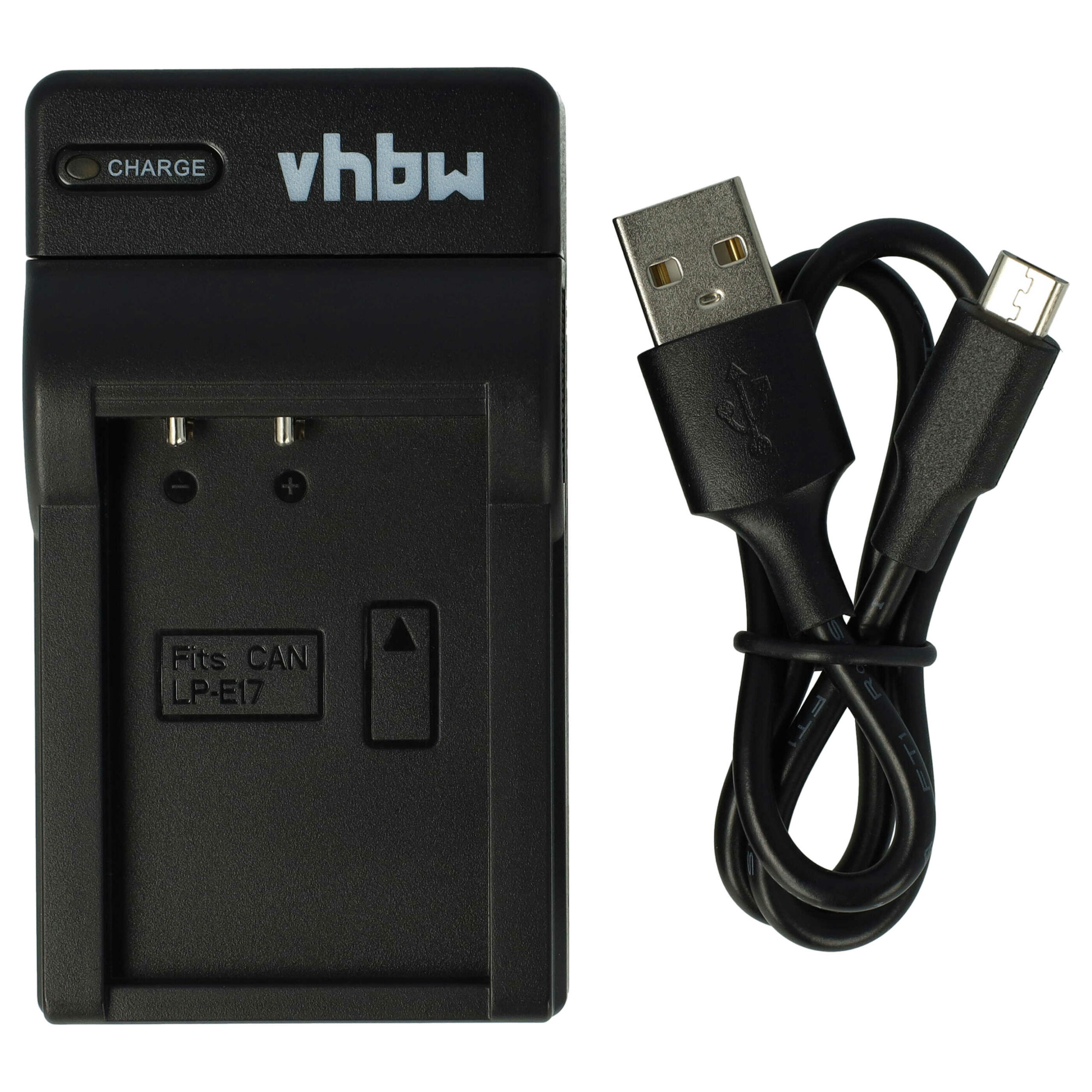 Carregador USB-C vhbw + Cabo para Baterias Canon LC-E17, Saramonic (0.5 A)