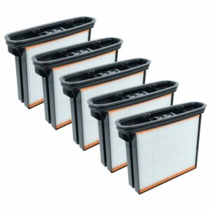 5x Filtros de Substituição vhbw para Bosch 2607432014, BTI, Starmix e Eibenstock Aspiradores - Classe F8