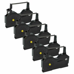 5x Fita de Tinta vhbw para Nakajima AE330 Gr. 187C, Privileg, Olympia e Outros - Carbono, Preto