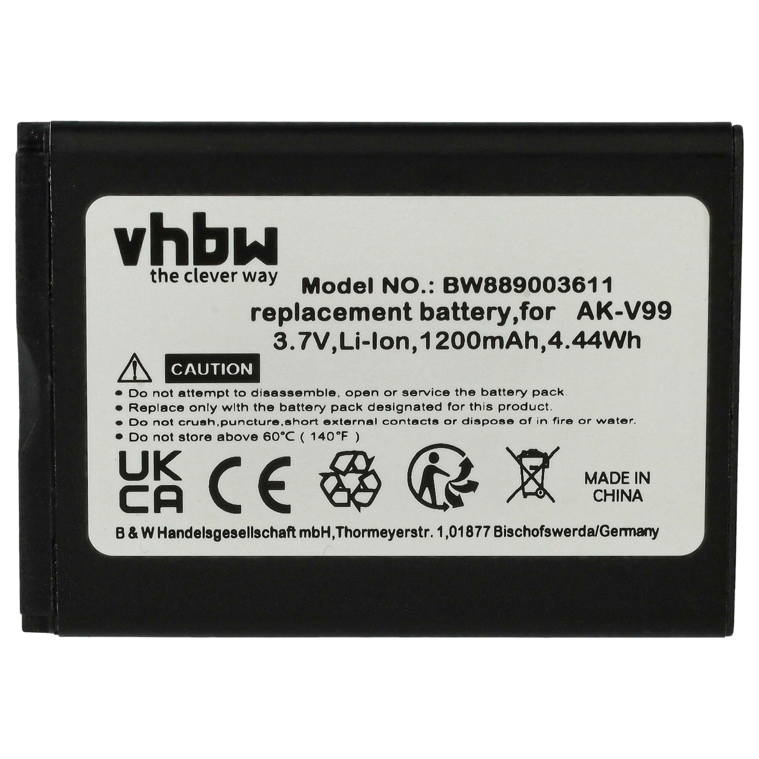 Bateria vhbw para Telemóvel Emporia AK-V99 - 1200 mAh 3.7 V Li-Ion - Image 3