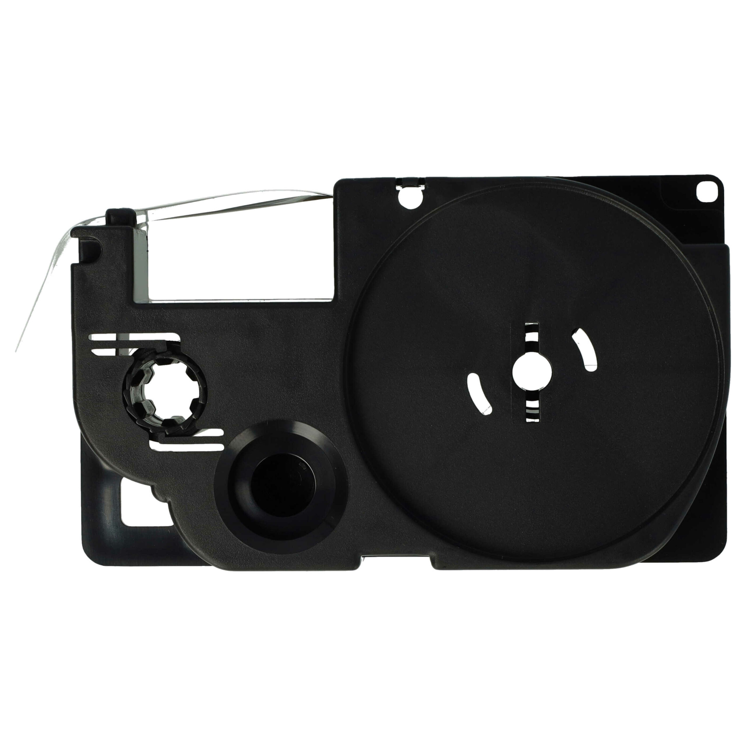 2x Fita de Etiquetas vhbw para Casio XR-12WE, XR-12WE1 - 12 mm Preto sobre Branco - Image 2