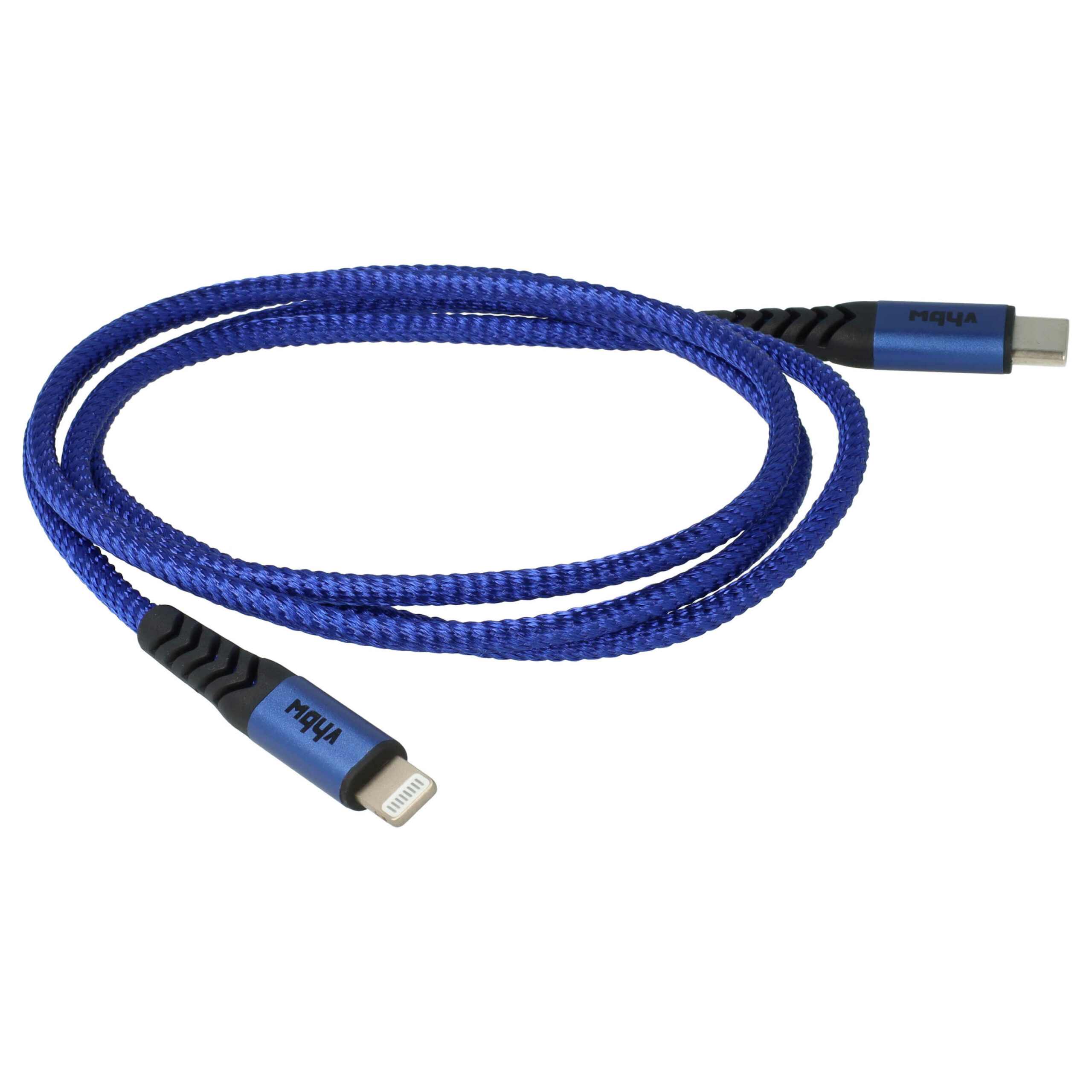 Cabo USB-C para Lightning vhbw - 100cm - Preto e Azul - Image 3