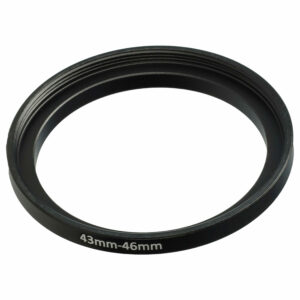 Anel Adaptador Step-Up vhbw de 43 mm para 46 mm para Objetiva de Câmara