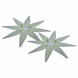 2x Lâminas de Substituição vhbw para Cortadores de Relva Zucchetti LIZARD e Ambrogio - Aço, 25cm