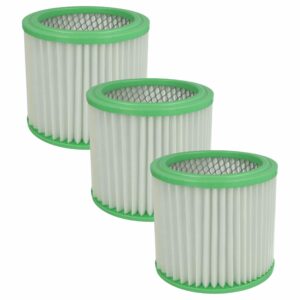 3x Filtro Cartucho vhbw para Aspirador de Cinzas e Parkside - F7, 12,3x13,2cm