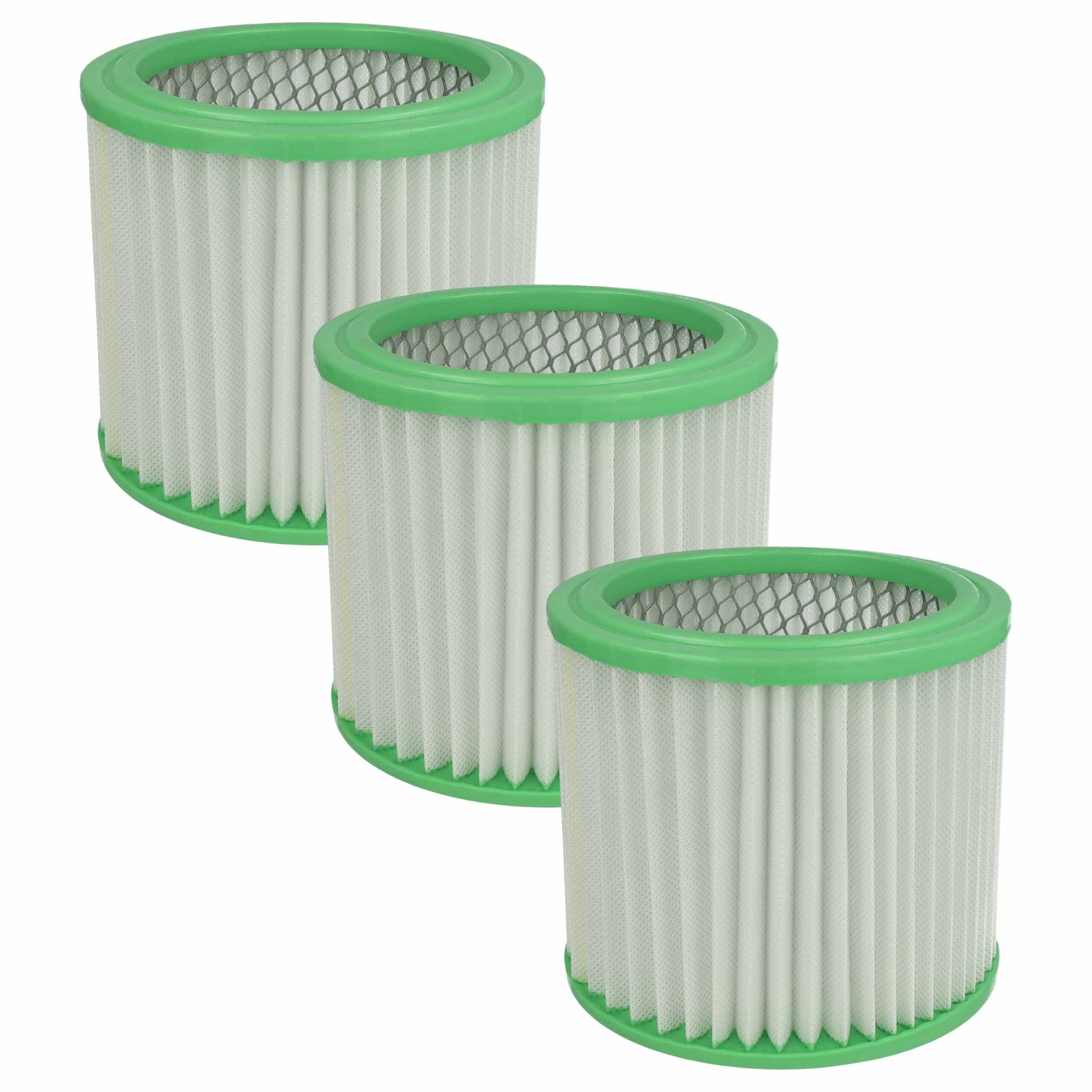 3x Filtro Cartucho vhbw para Aspirador de Cinzas e Parkside - F7, 12,3x13,2cm