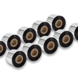 10x Fitas de Transferência Térmica vhbw para Godex, Printronix, TSC - 50 mm x 300 m, Cera-Mais