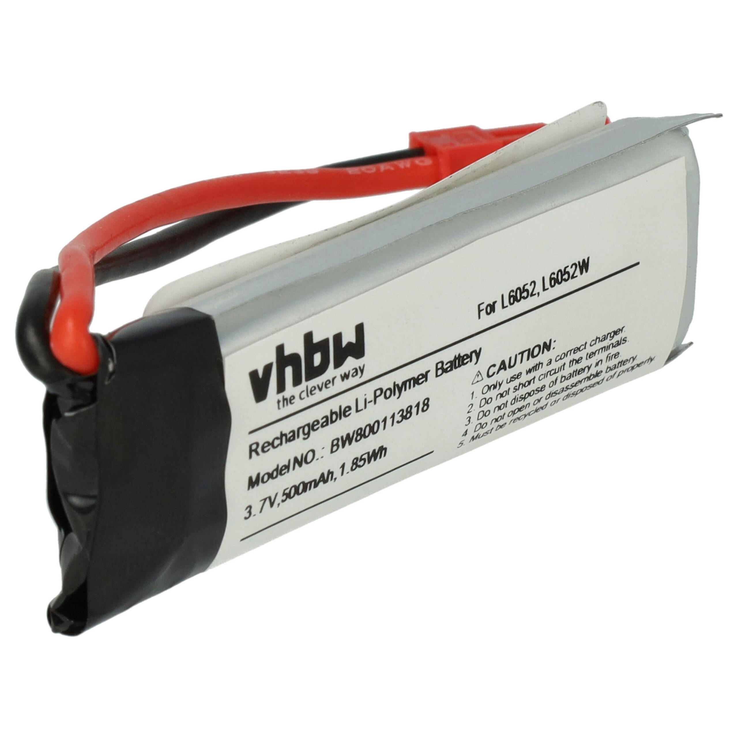 Bateria vhbw para drone Lishi Toys L6052 / L6052W - 500 mAh 3.7 V Li-Ion - Image 3