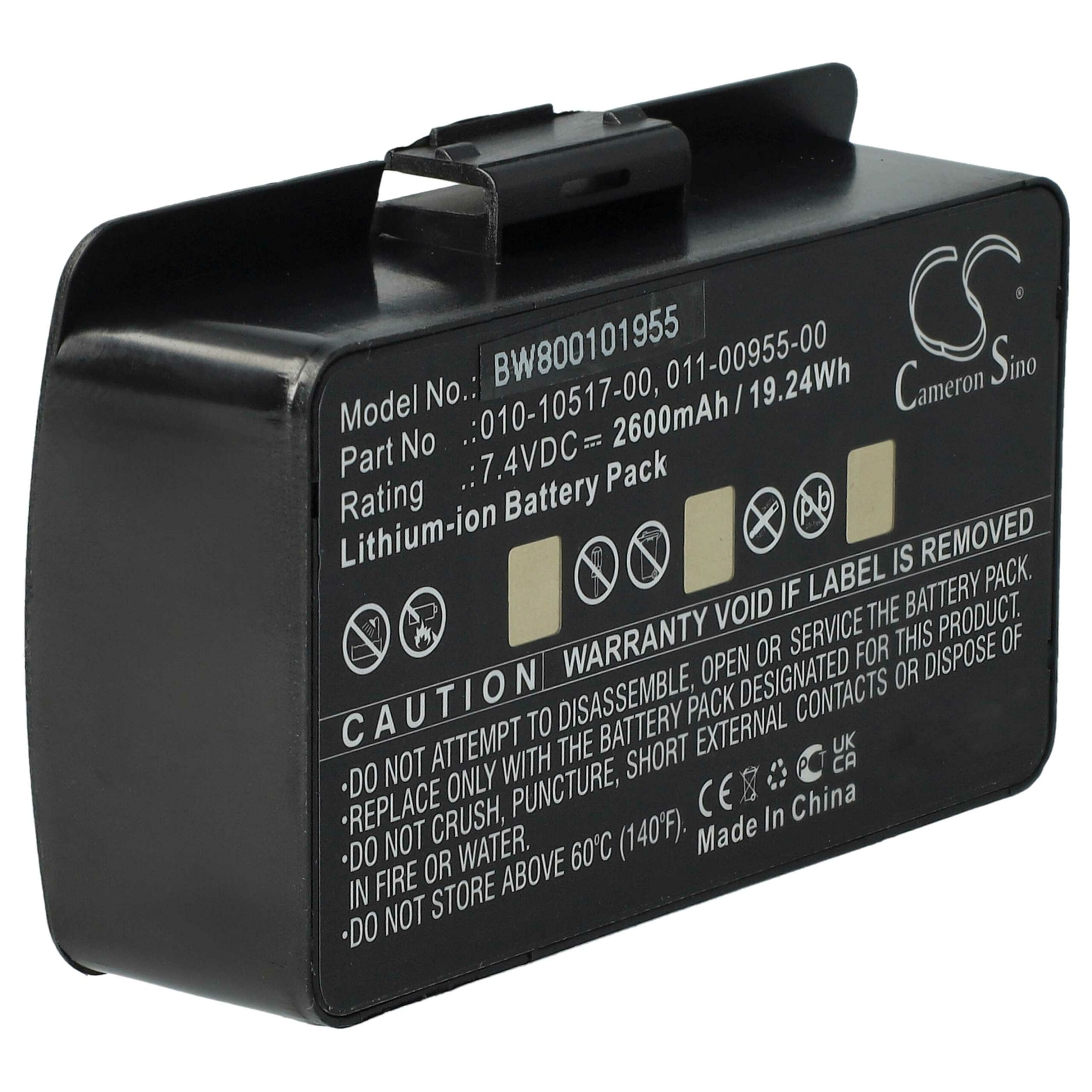Bateria vhbw GPS para Garmin GPSMap 276, 276c, 296, 478 2600mAh