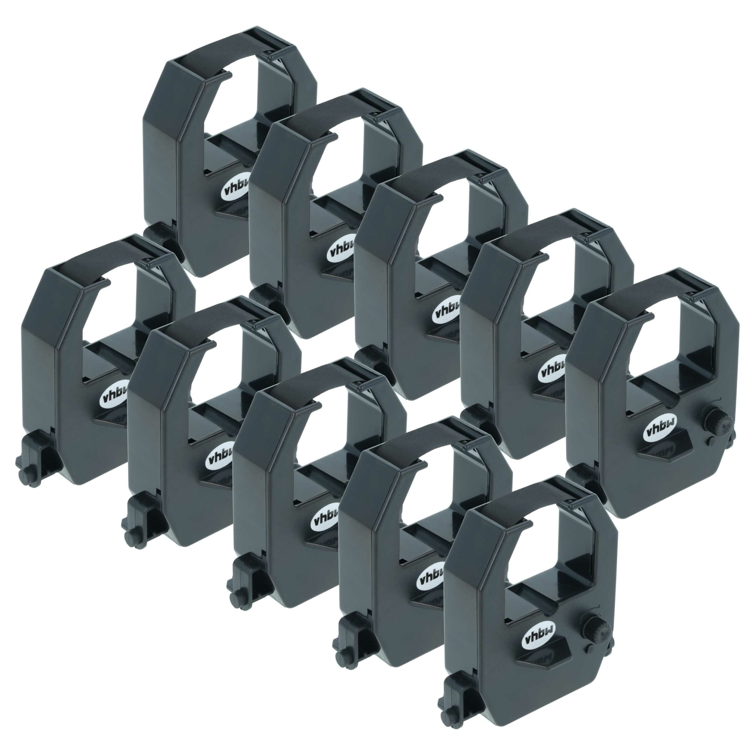 10x Fita de Tinta vhbw para Amano, Impressora de Recibos - Preto