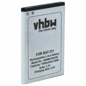 Bateria para Telemóvel vhbw substitui Acer BAT-311 1400 mAh 3.7 V Li-Ion
