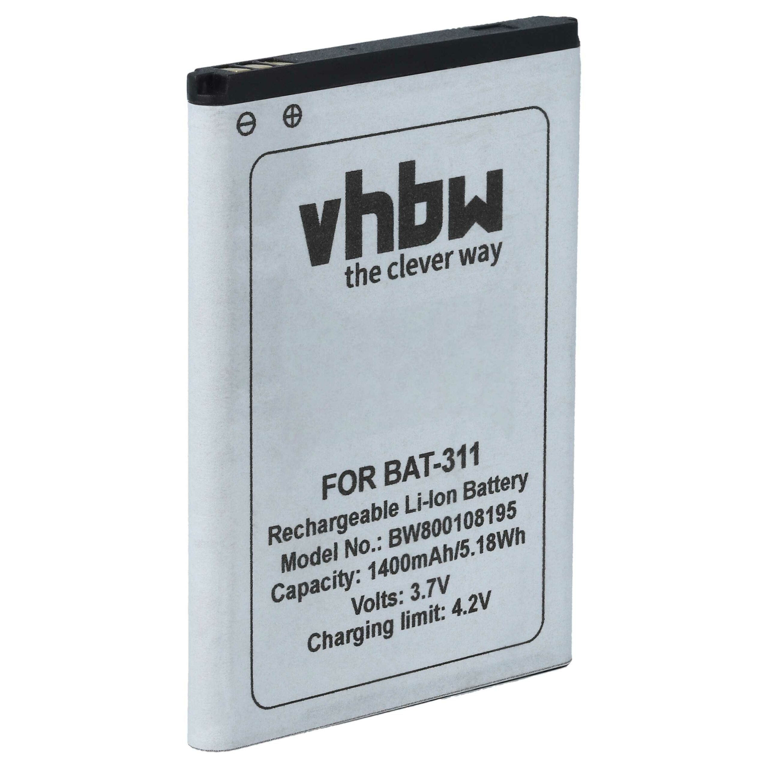 Bateria para Telemóvel vhbw substitui Acer BAT-311 1400 mAh 3.7 V Li-Ion