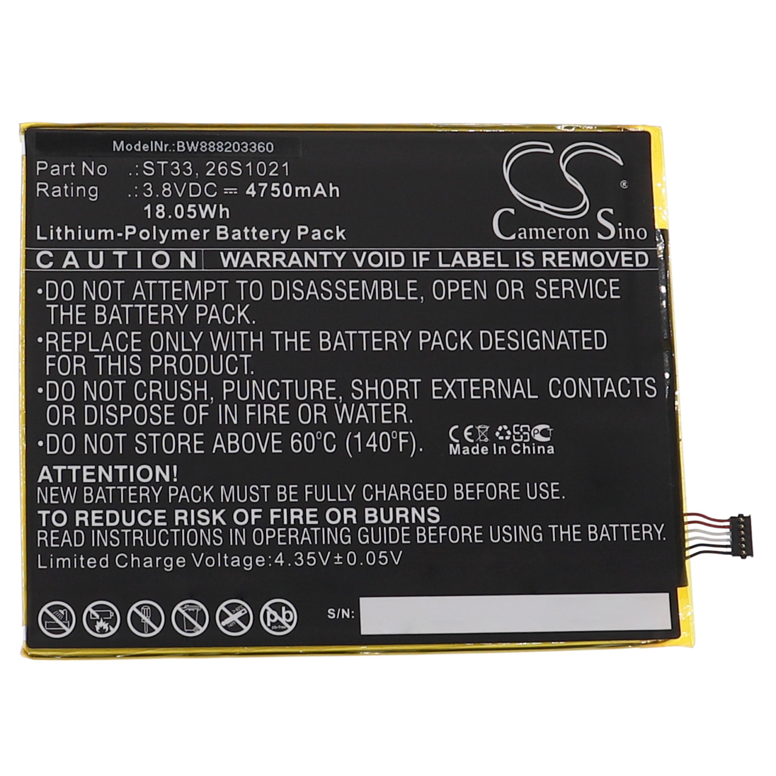 Bateria vhbw para tablet Amazon (4750 mAh, 3.8 V, Li-polymer) - Image 3