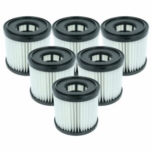Conjunto de 6 Filtros de Cartucho vhbw para Aspirador Ryobi / Hart - Substitui HAVF01