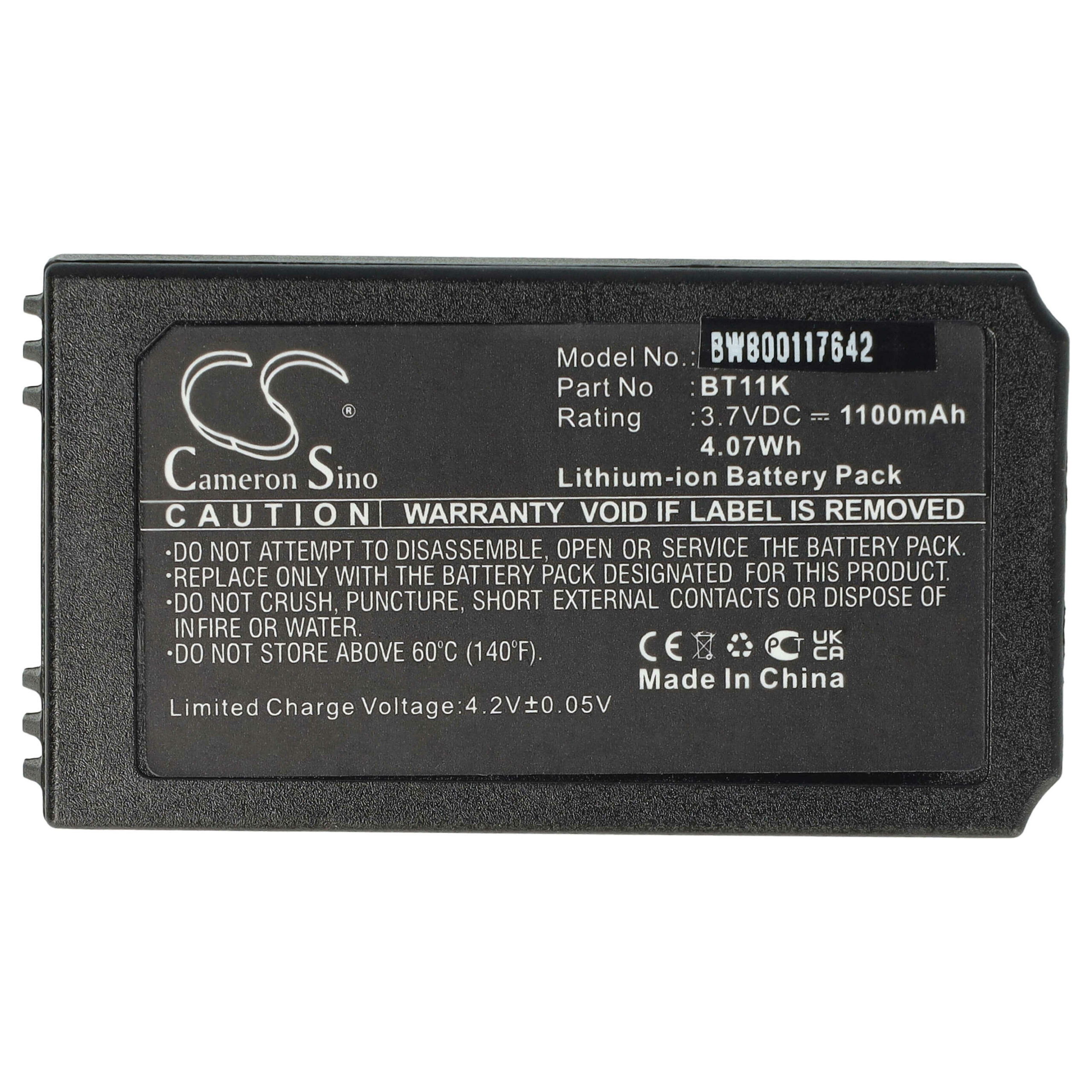 Bateria vhbw para Controlo Remoto Danfoss BT11K / Ikusi BT11K - 1100 mAh