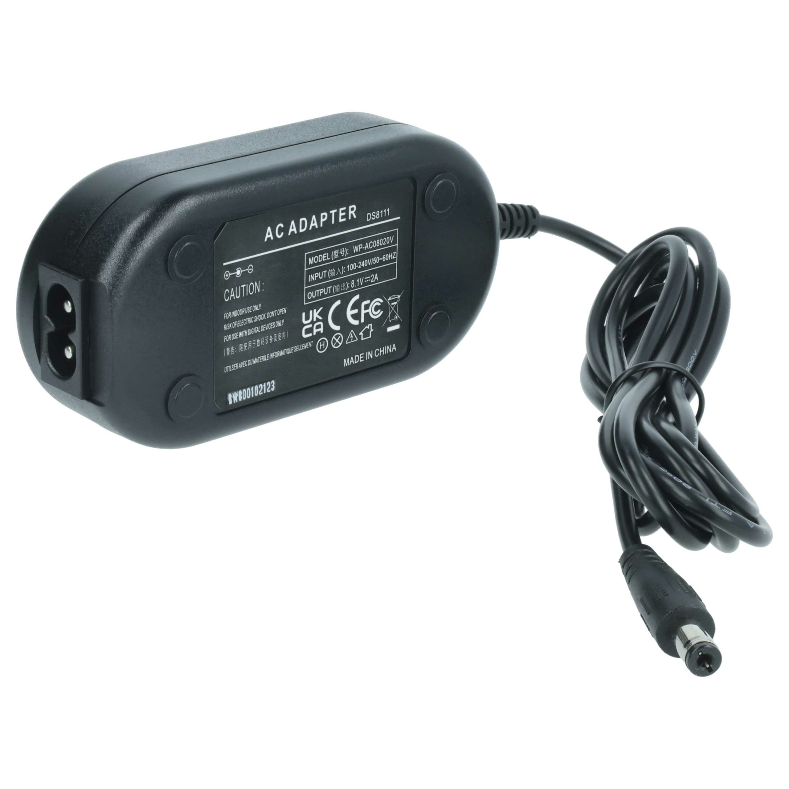 Carregador de Corrente vhbw com Acoplador CC para Canon EOS 5D, 20D, 300D - 8.1V 2.0A - Image 2