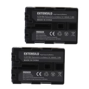 2x Baterias EXTENSILO para Sony NP-FM55H / NP-FM50 - 1600mAh, 7.4V