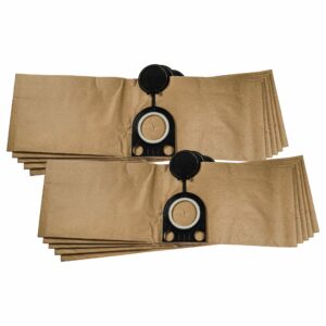 10x Sacos para Aspirador vhbw para Metabo AS 20 L, AS 1200 - Papel