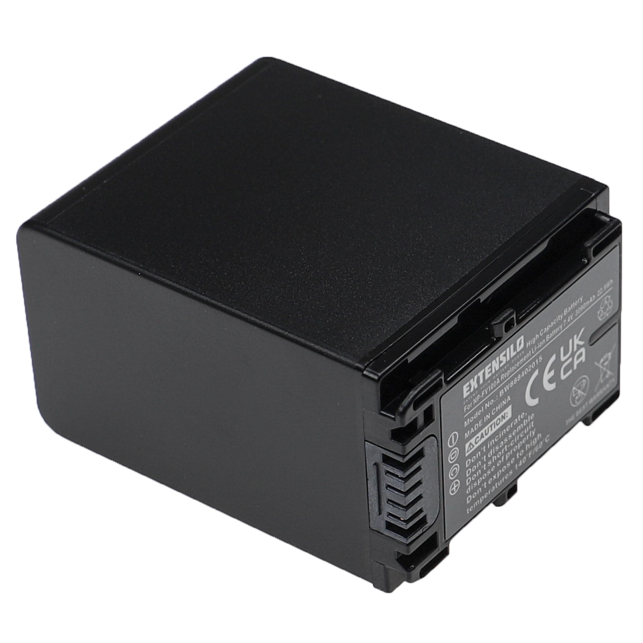 2x Bateria Extensilo para Sony NP-FV100A, NP-FV100, NP-FV90 3090mAh 7.4V - Image 3
