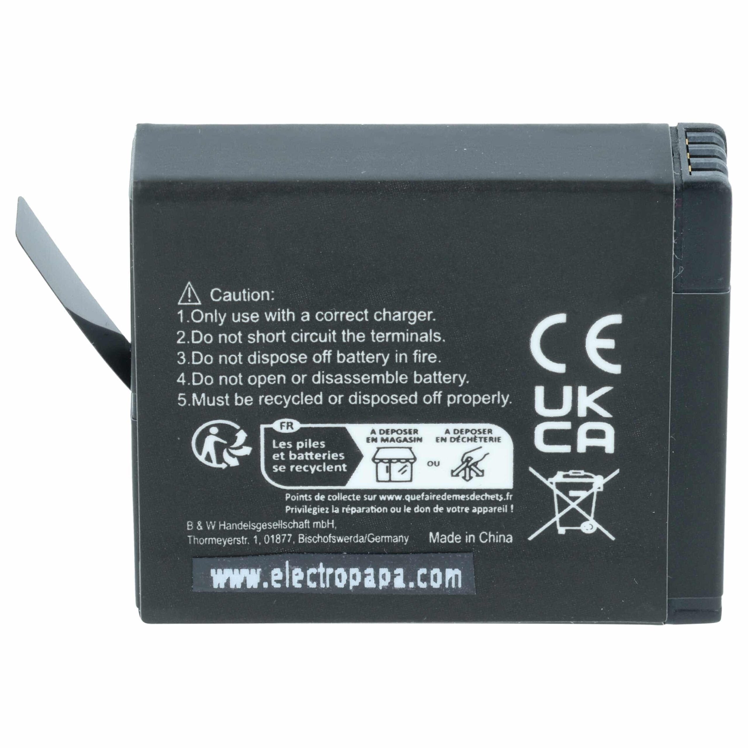 3x Bateria vhbw para Insta360 One X (1150mAh, 3.8V, Li-Ion) - Image 4