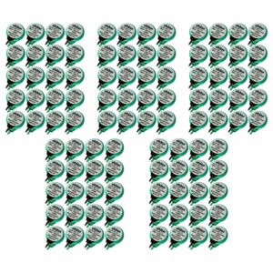 100x Bateria Botão 1/V40H 2 Pinos para Modelismo e Lâmpadas Solares - 40 mAh 1.2 V NiMH