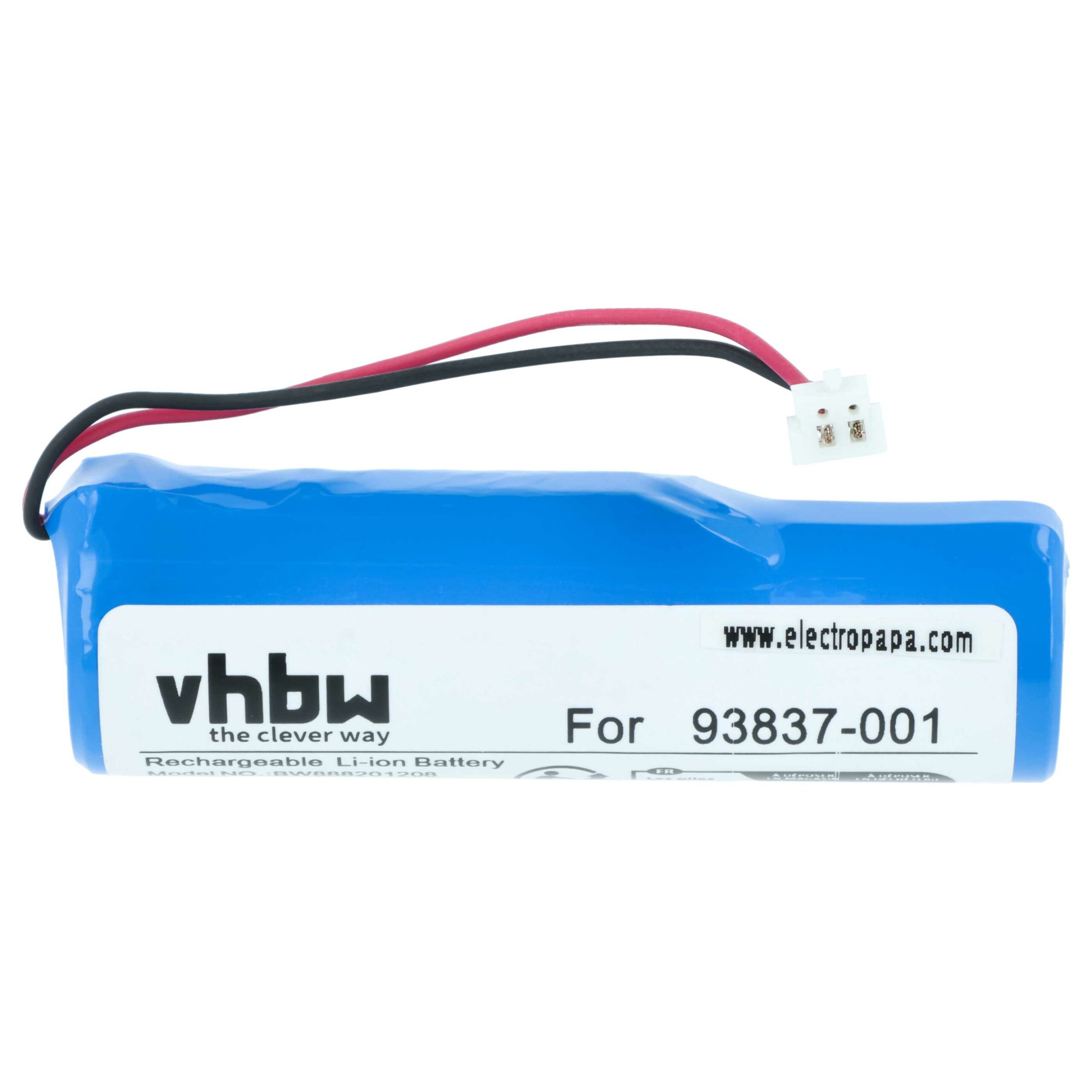 Bateria vhbw para máquina de barbear Wahl 93837-001, 93837-200 - 2600 mAh 3.7 V Li-Ion - Image 3