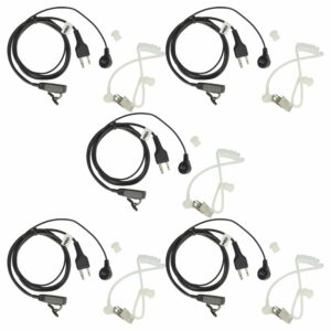 5x Auscultadores de Segurança para Rádio Retevis / Motorola / Hytera MTX900 com Microfone e PTT