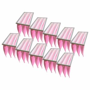 10x Filtro de Bolsas F7 vhbw para Sistema de Ventilação e Ar Condicionado 59,3 x 28,8 x 5,8 cm