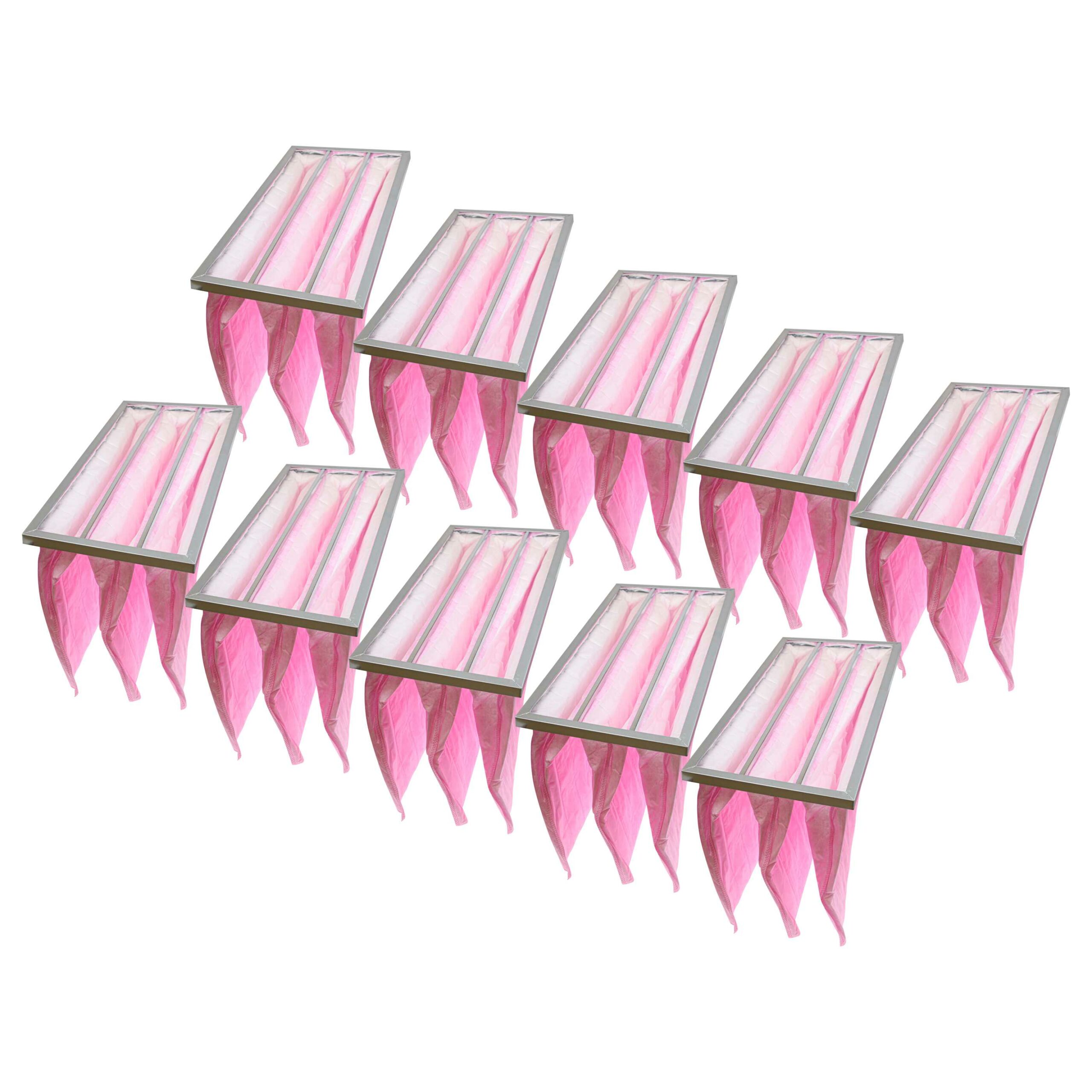 10x Filtro de Bolsas F7 vhbw para Sistema de Ventilação e Ar Condicionado 59,3 x 28,8 x 5,8 cm