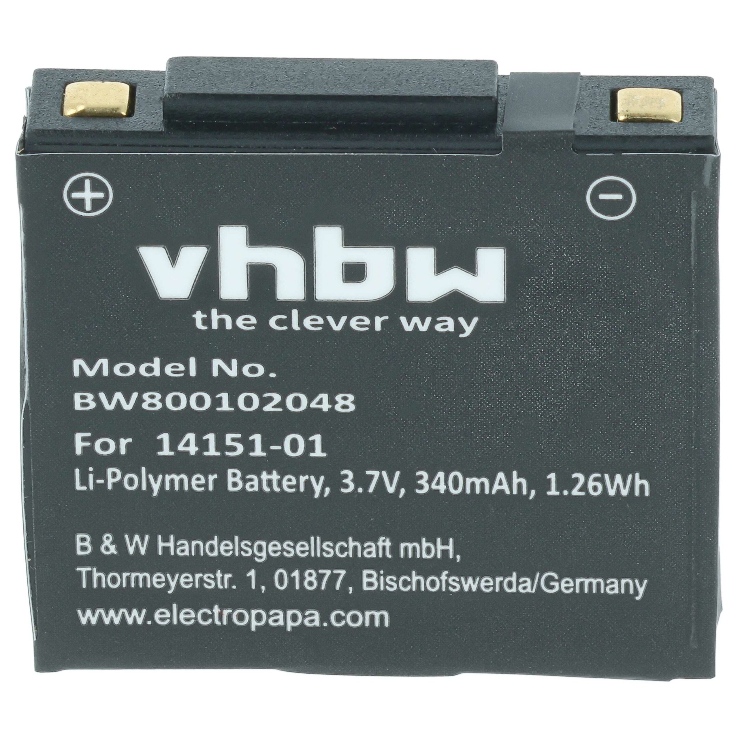 Bateria vhbw para Headset Sem Fios GN Netcom 340 mAh 3.7 V (3 unidades) - Image 3