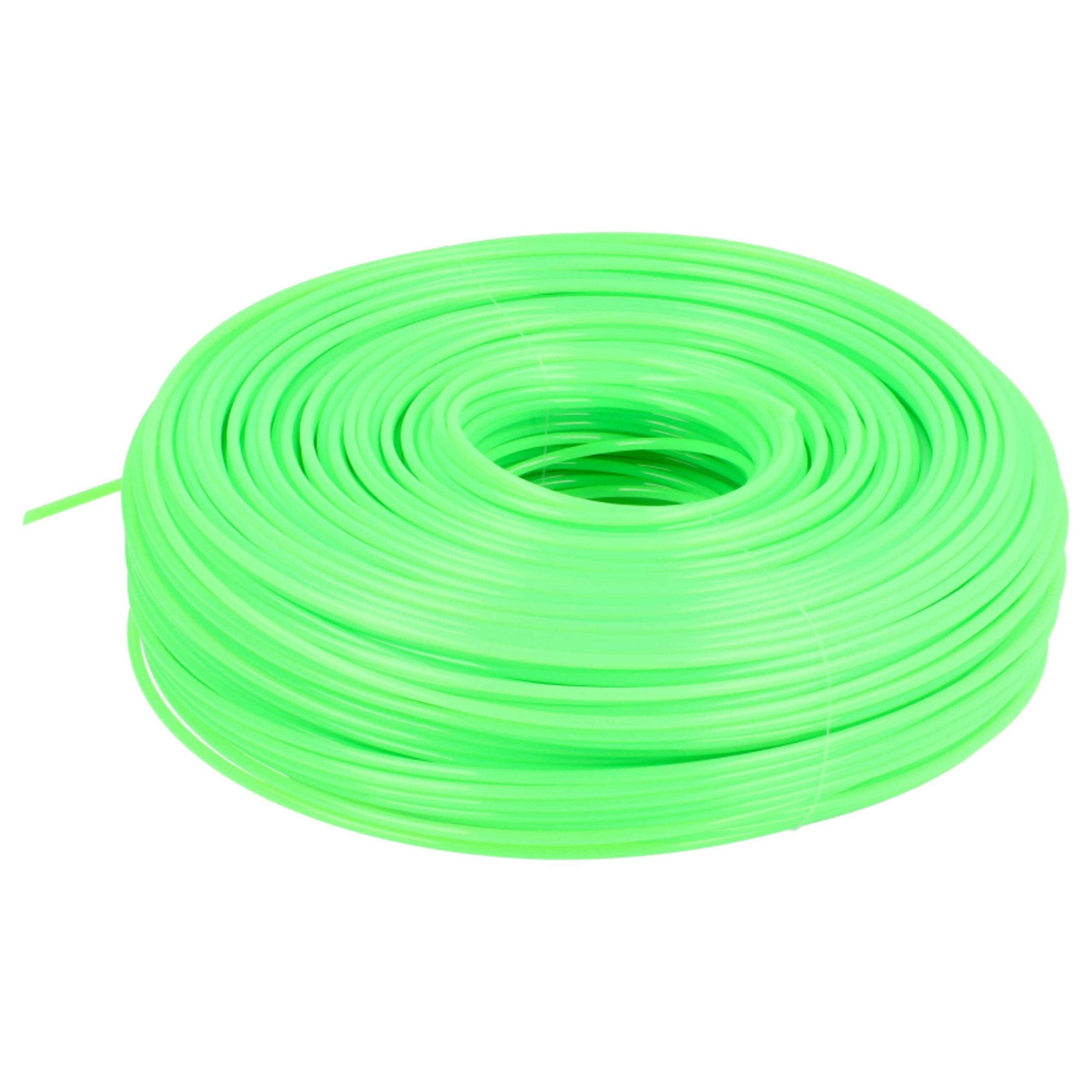 2x fio para roçadora Bosch, Makita, corta-relvas - Verde, 2 mm x 100 m, Redondo - Image 2