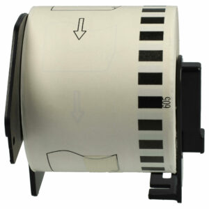 Rolo de Etiquetas vhbw substitui Brother DK-44605 - Autocolante 62 mm x 30.48 m + Suporte