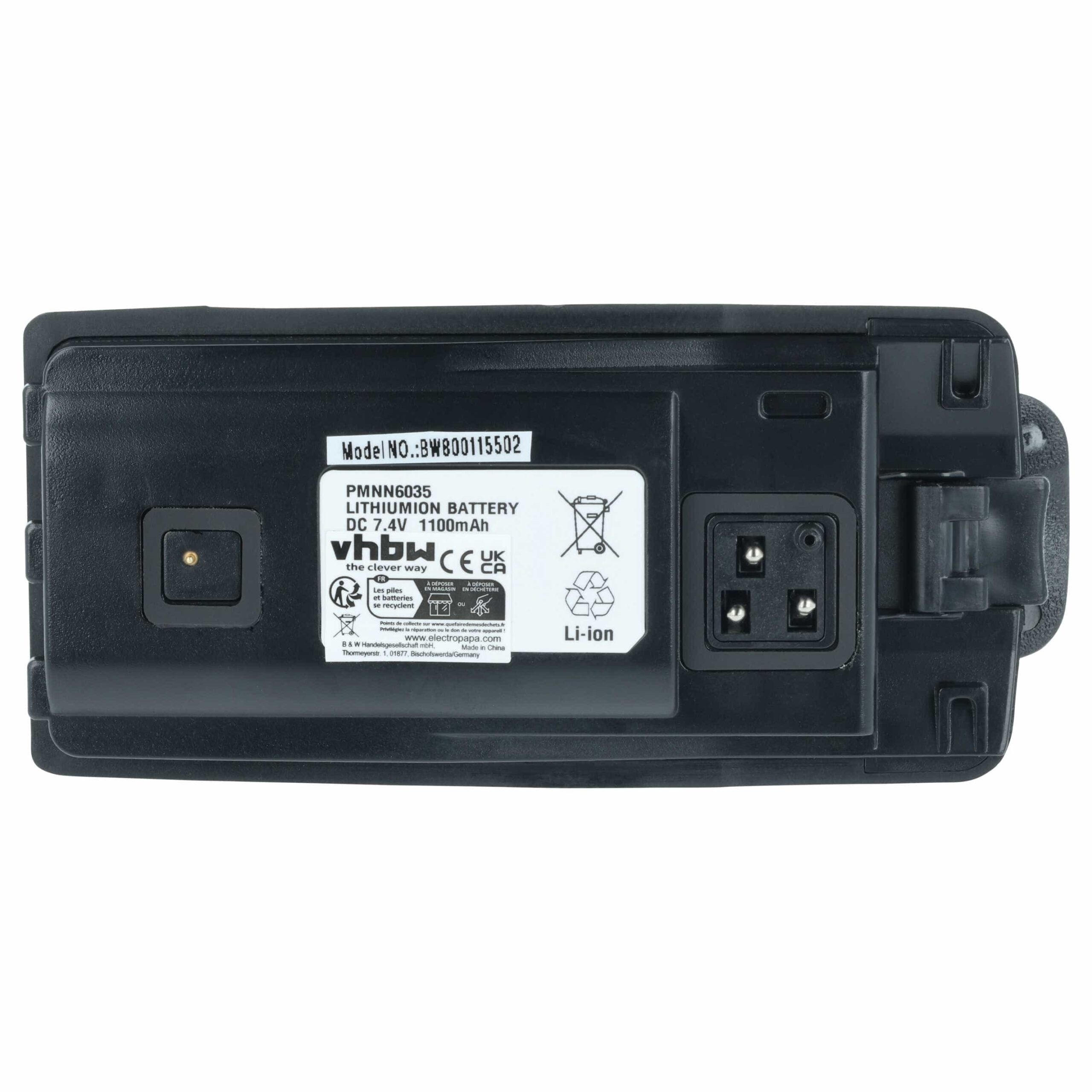 Baterias 2x vhbw para Rádio Motorola PMNN6035 / RLN6305 - 1100 mAh 7.4V Li-Ion - Image 3